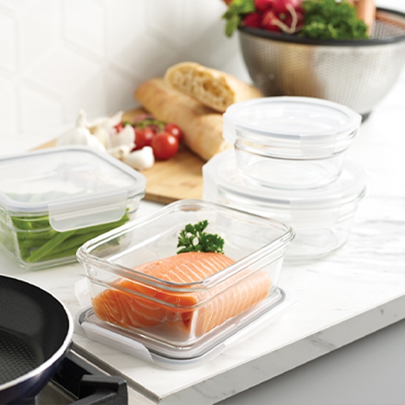 Pampered Chef Glass Food Storage Containers