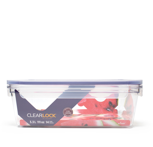 Clearlock 3 3L 111Oz Rectangle Packaged