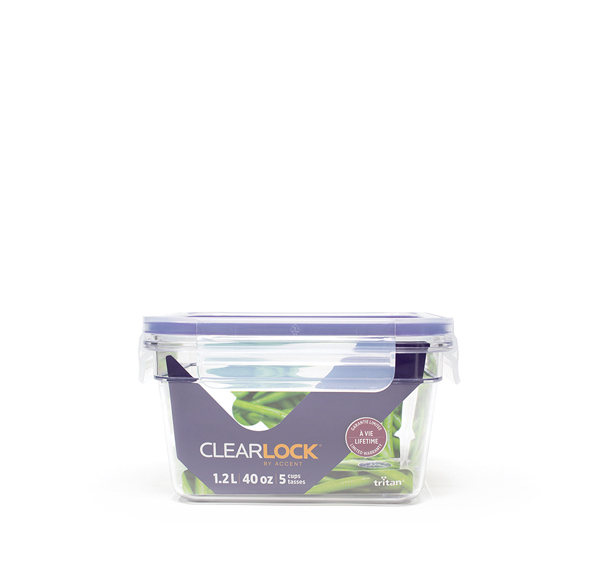 Clearlock 1 2L 40Oz Square Packaged