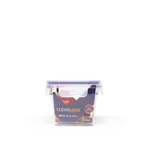 Clearlock 680Ml 22Oz Square Packaged