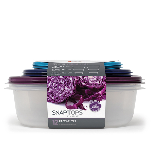 Snaptops 12piece set rectangle packaged