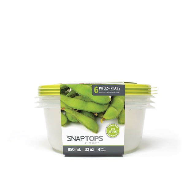 Snaptops 950ml 32oz round packaged