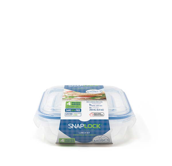 Snaplock bistro 4piece set packaged