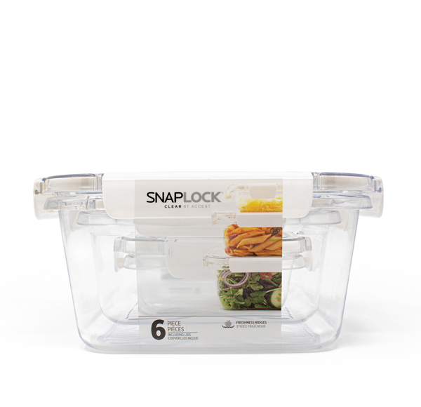 Snaplock clear 6pc set packaged