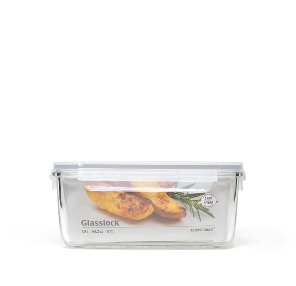 Glasslock 1 9l rectangle packaged